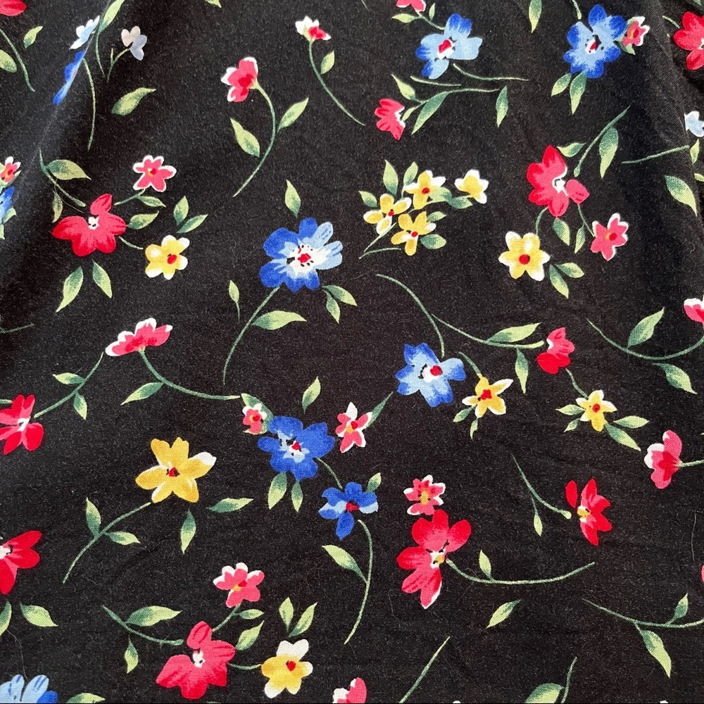 Vintage Blair Boutique dark floral midi skirt L